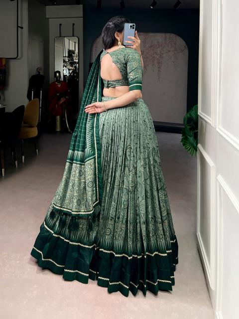 Artriddhs Dola silk D NO DEGITAL 25 Green Surat designer lehenga choli wholesale